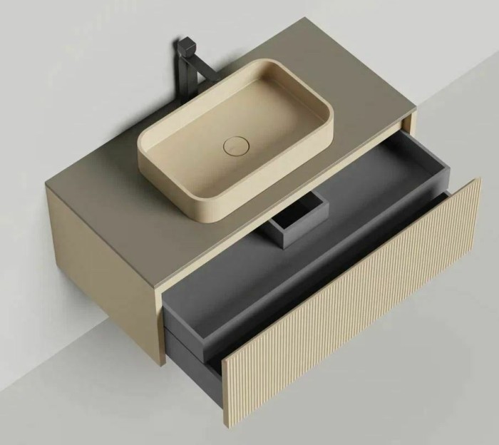 Подвесная тумба domino 1000, эмаль, фрезерованный, Salini арт. 27D110F