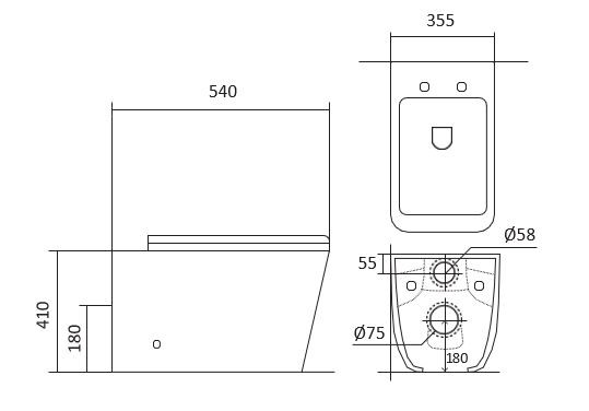 Унитаз напольный приставной, безободковый Aquatek Либра new арт. AQ1908N-00