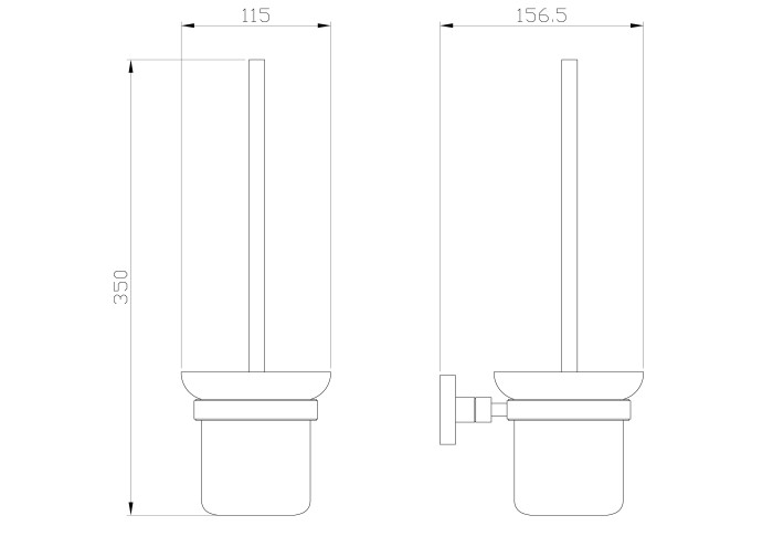 Туалетный ершик в комплекте, Wonzon & Woghand Polo, WW-8919-BN цвет: никель