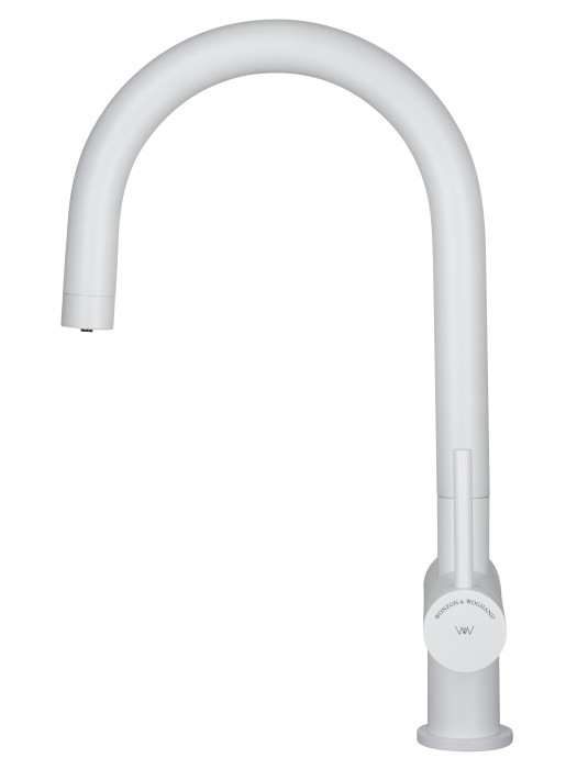 Смеситель для кухни c подключением фильтра, Wonzon & Woghand, WW-3211-MW цвет: белый