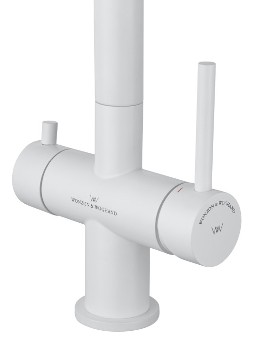 Смеситель для кухни c подключением фильтра, Wonzon & Woghand, WW-3211-MW цвет: белый