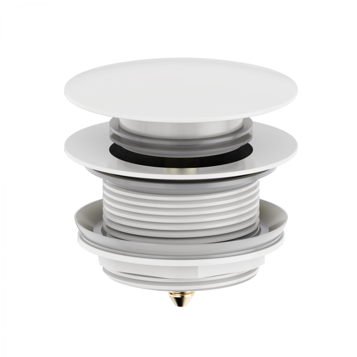 Донный клапан для ванны 1 1/2, Wonzon &amp; Woghand, WW-SS105-MW цвет: белый