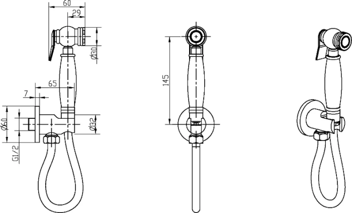 Гигеническая лейка, золото, Imperiale Boheme 405