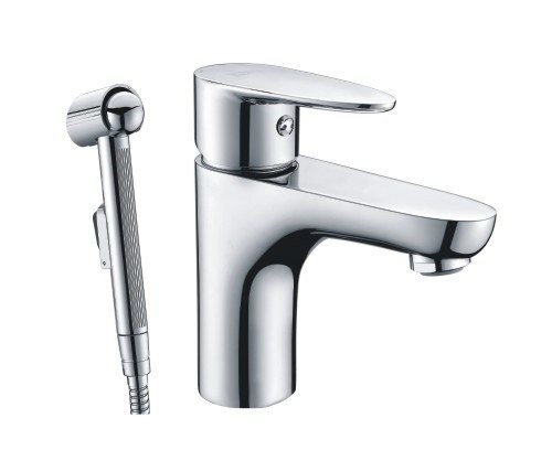 Смеситель для раковины с гигиенической лейкой Leine 3500 WasserKRAFT арт. 3508