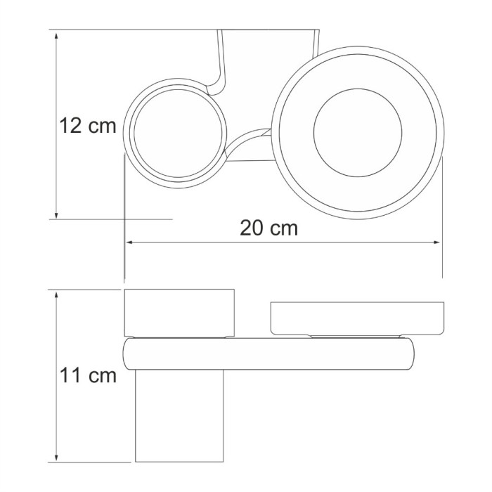 Держатель стакана и мыльницы WasserKRAFT Berkel K-6800 арт. K-6826