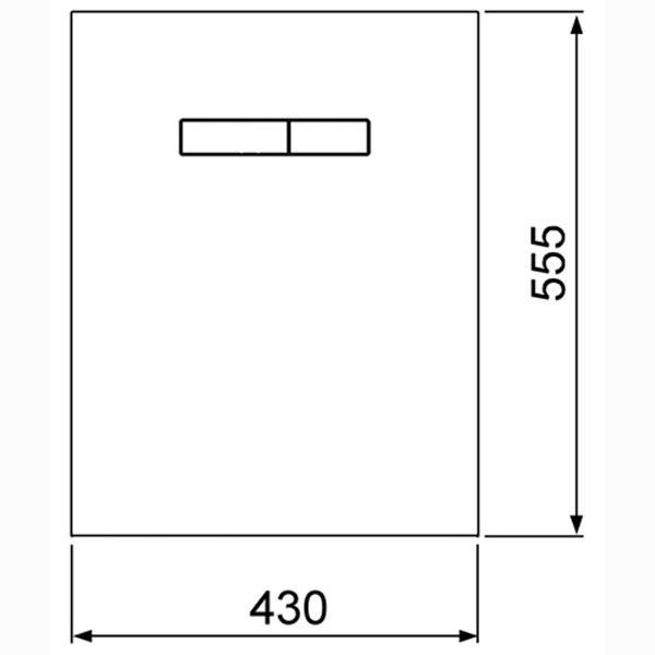 Комплект для установки стандартного унитаза с верхней панелью из черного стекла с механическим блоком управления, стекло черное, клавиши хром, lux TECE арт. 9650004 9650105