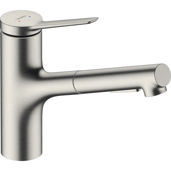 Смеситель для кухни, с вытяжным душем, lite, Hansgrohe Zesis M33, нержавеющая сталь арт. 74803800
