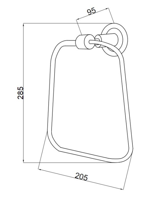 Держатель для полотенца, Murano Boheme 10905-W-G