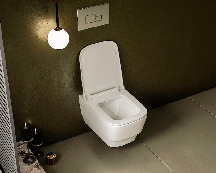 Унитаз подвесной с функцией биде, (без крышки), белый, Bello Boheme 971-2-MW