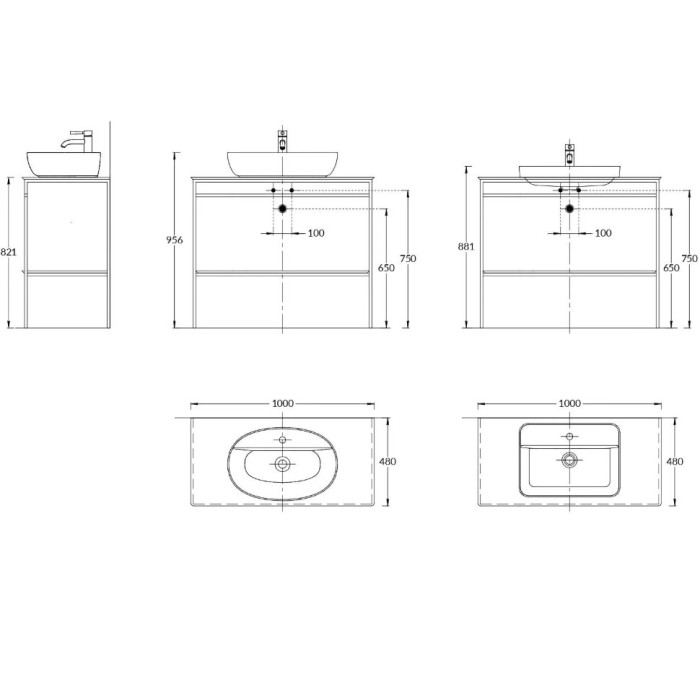 Металлическая структура напольная 100см, Plaza next Kerama Marazzi, черный - PL.N.100.01\BLK.M