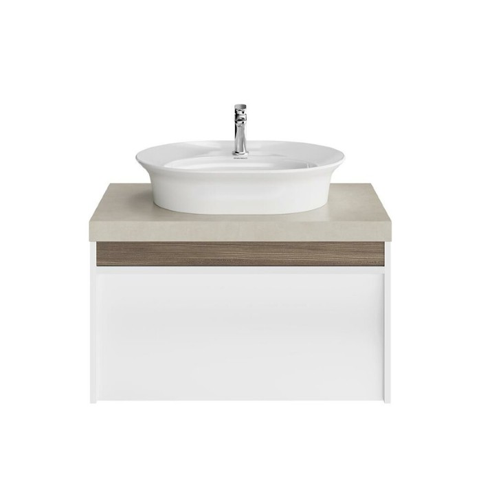 Тумба подвесная 80см с ящиком 1+1, Modula Kerama Marazzi, белый - MO.80.1+1\WHT