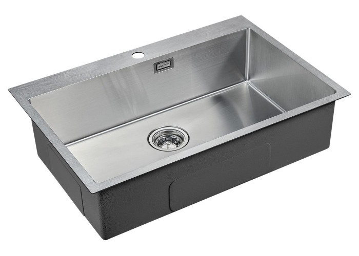 Мойка для кухни нержавеющая 750х510мм Paulmark SAAR, брашированная нерж. сталь - PM807551-BS