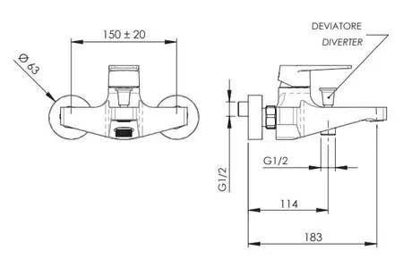 Смеситель золото глянцевый, Remer Dream, внешнего монтажа D05DO