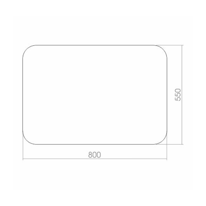 Зеркало 800х550 c подсветкой и диммером, выключатель - датчик на движение, Azario Шампань - ФР-00000952