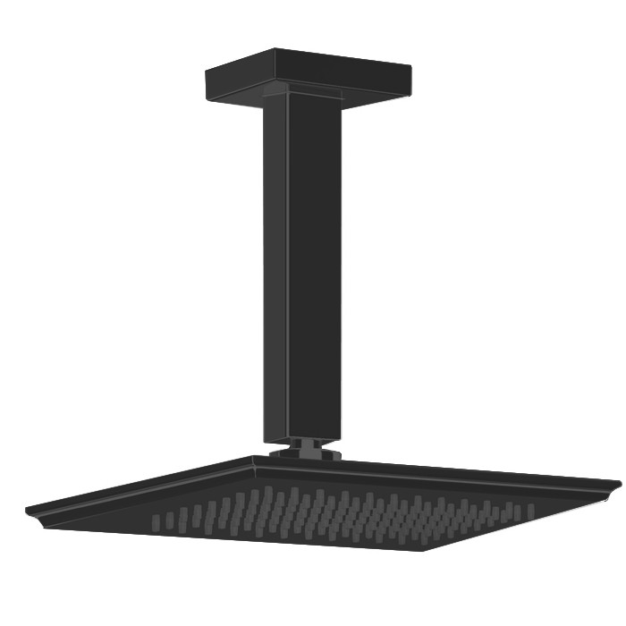 Верхний душ потолочный, высота 243мм, Gessi Eleganza, черный металлик арт. 46152#706