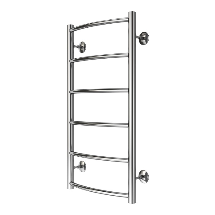 Полотенцесушитель водяной 400/800 6 секций, нижнее/диагональное подключение, 1/2", хром, Verona Azario - AZ04148