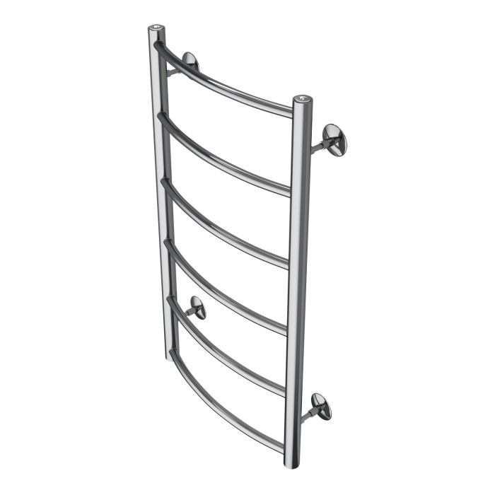 Полотенцесушитель водяной 400/800 6 секций, нижнее/диагональное подключение, 1/2", хром, Verona Azario - AZ04148