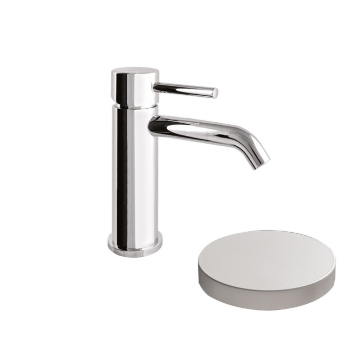 Смеситель для раковины с высоким изливом, без донного клапана, с гибкими шлангами, Giulini Futuro, белый матовый арт. 6545/SCBO