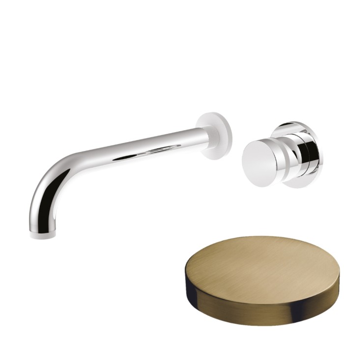 Смеситель встраиваемый для раковины, без донного клапана, Giulini My ring, золото брашированное арт. MR0025OSP