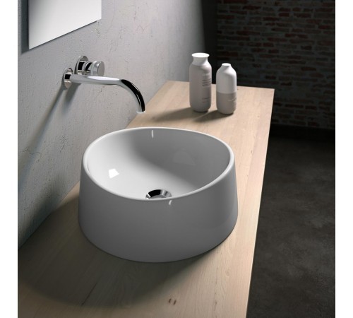 Накладная раковина, d40 см, Olympia ceramica Washbasins, белый арт. LIL4BON001