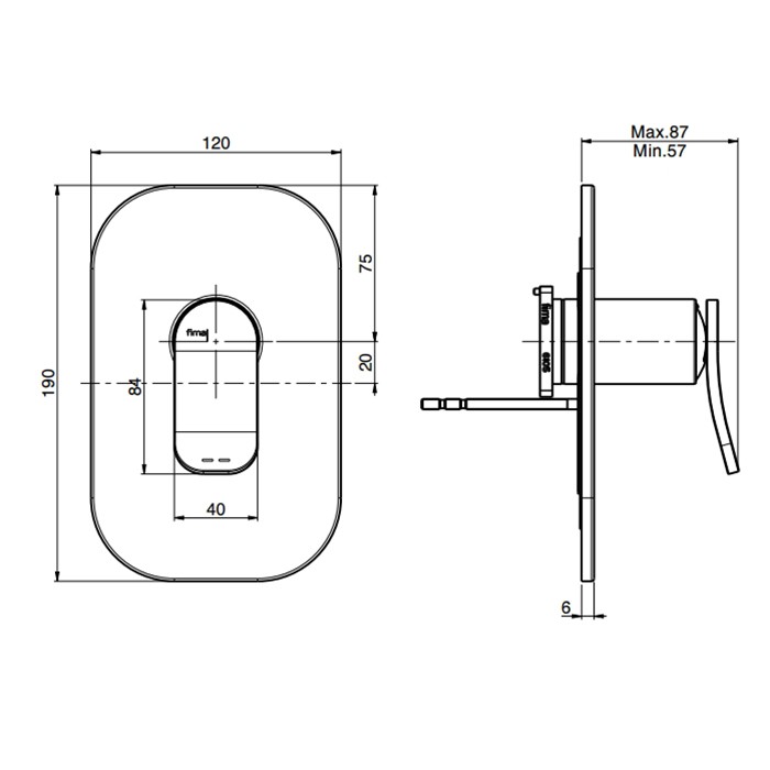 Fima Carlo Frattini Смеситель для душа, встраиваемый, Flo, F3809X1OR цвет: золото