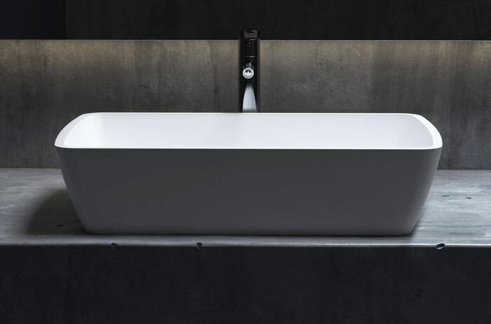 Раковина накладная 65x40, матовая, Salini GLORIA арт. 1102212MRF