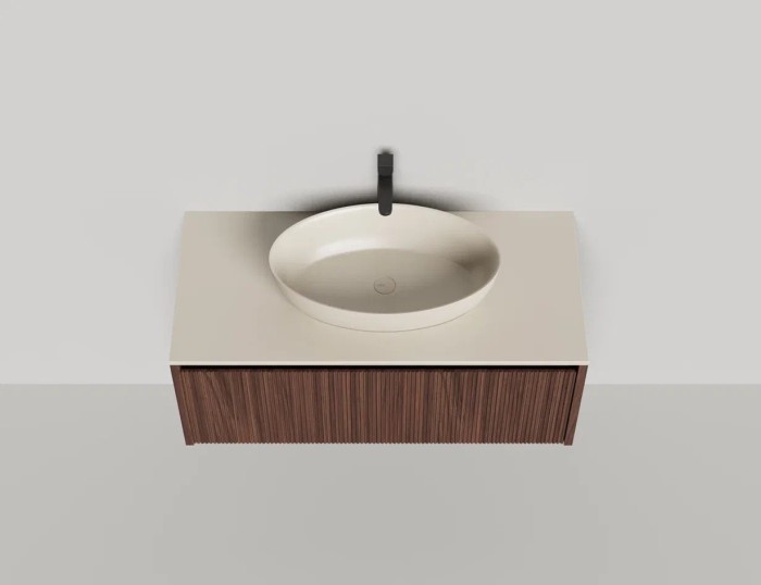 Подвесная тумба domino 1000, шпон, фрезерованный, Salini арт. 27D210F