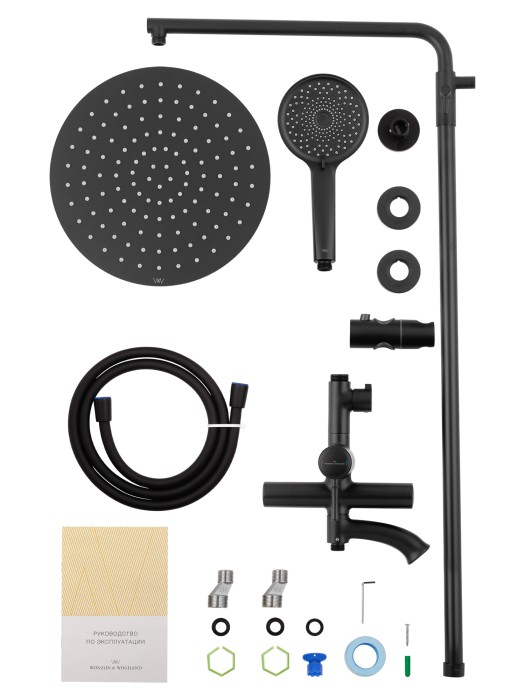 Душевая система, Wonzon & Woghand Tor, WW-88047073-MB цвет: черный
