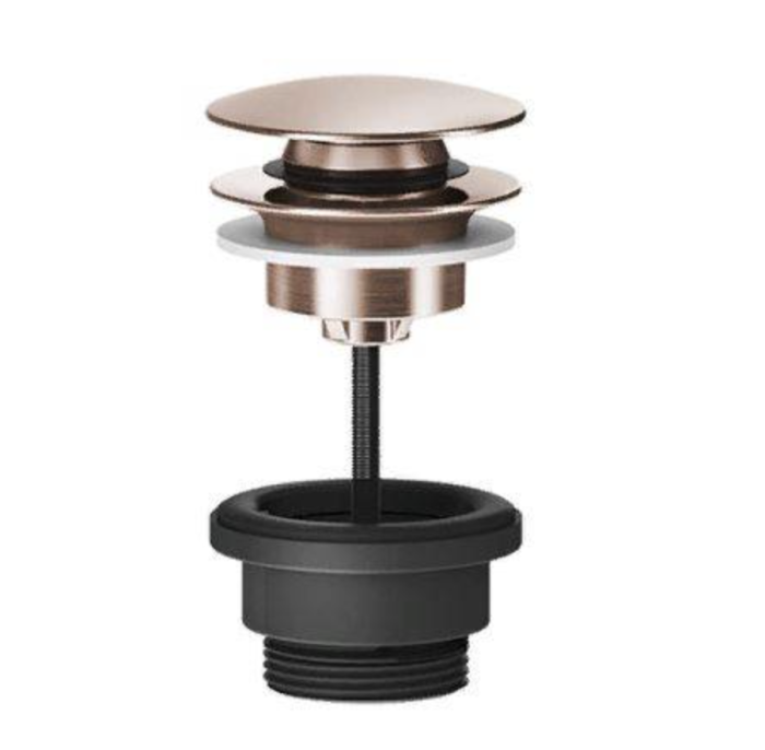 Донный клапан нажимной “Stop&Go”, для раковин без перелива Gessi 316  цвет Copper Brushed PVD