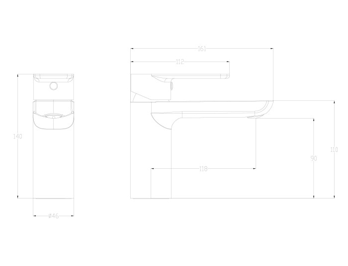 Смеситель для раковины, Wonzon & Woghand, WW-A40732-MB цвет: черный