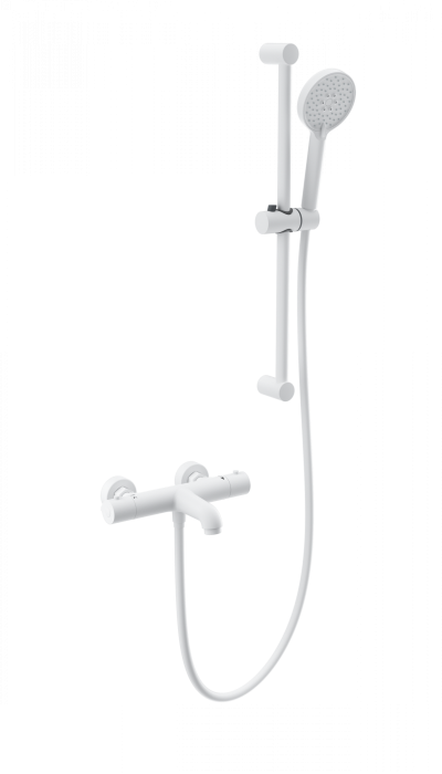 Смеситель для ванны с душевым гарнитуром и термостатом, Wonzon &amp; Woghand, WW-C2006-A-MW цвет: белый