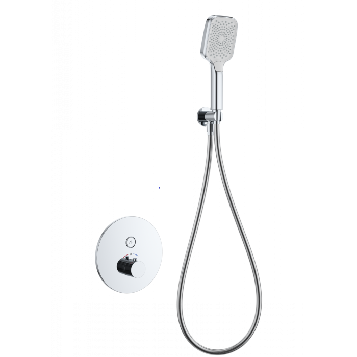 Смеситель для душа с термостатом встраиваемый, Wonzon &amp; Woghand, WW-D1017-A-CR цвет: хром