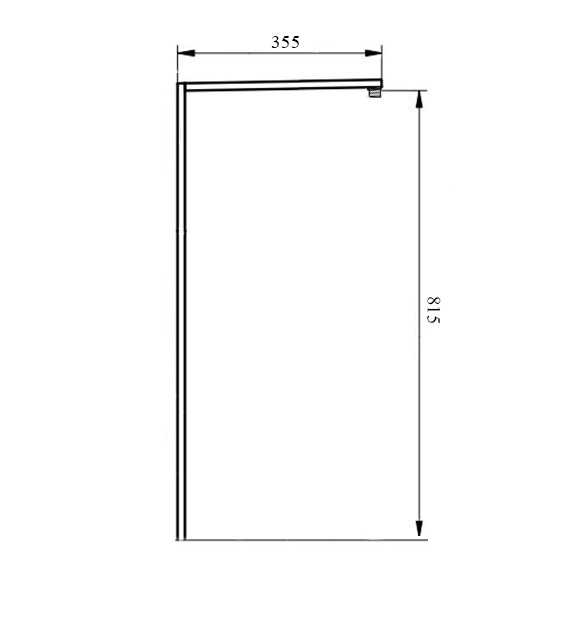 Удлиненная квадратная трубка для душевых систем, Wonzon & Woghand, WW-LY001-MB цвет: черный