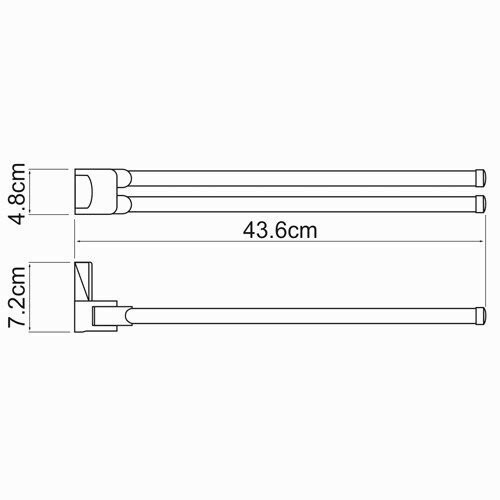 Держатель полотенец двойной WasserKRAFT Leine К-5000 арт. K-5031