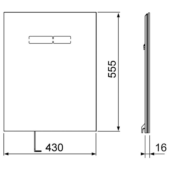 Комплект для установки стандартного унитаза с верхней панелью из черного стекла с сенсорным блоком управления sen-touch и нижней панелью стекло черное, lux TECE арт. 9650003 9650105