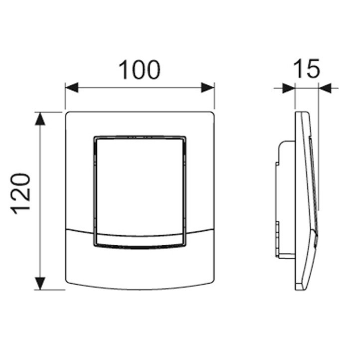 Панель смыва для писсуара, цвет: нержавеющая сталь, planus urinal TECE арт. 9820083