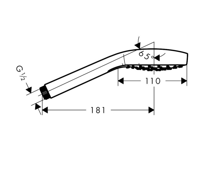 Ручной душ 110см Croma E Hansgrohe, черный арт. 26814670