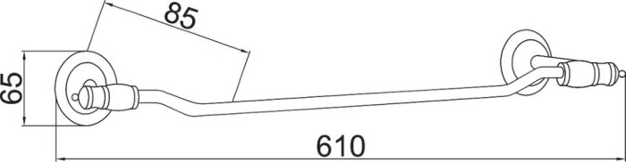 Полотенцедержатель, Palazzo nero, Boheme 10152
