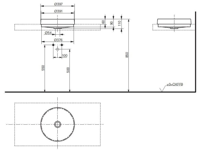Раковина, врезная сверху, Neorest TOTO, MRZ740BPA1 цвет: белый
