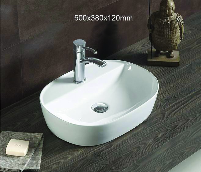 Раковина накладная 500х380х120 белая, Azario - AZ-2202 SP