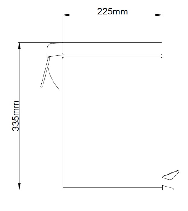 Мусорное ведро 8 л., хром, Azario Rina - AZ-301-8L
