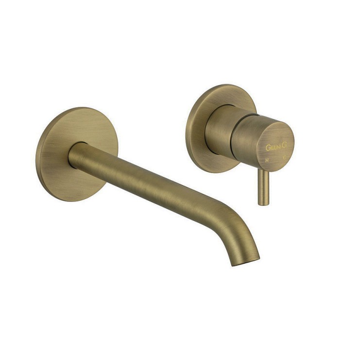 Смеситель встраиваемый для раковины, излив 18 см, без донного клапана, Giulini My future, бронза матовая арт. 5920-18BROP