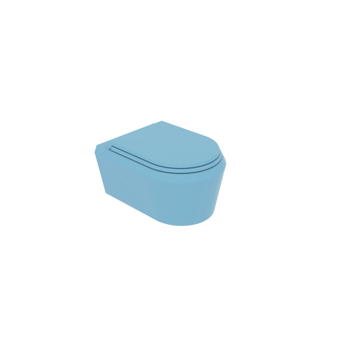 Чаша подвесного унитаза голубой матовый, GSG Ceramic Design Cruise, CRWCSO023