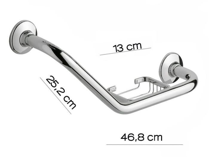 Поручень гнутый с решеткой Gedy, 2720(13) цвет: хром