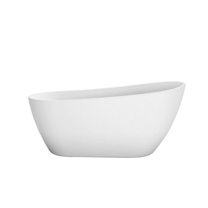 Акриловая ванна 170x80, отдельностоящая, полукруглая, BelBagno, белая арт. BB704-1700-800-K