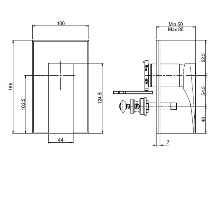 Fima Carlo Frattini Смеситель для душа встроенный, с переключателем на 2 источника, Zeta, F3969X2NS цвет: черный