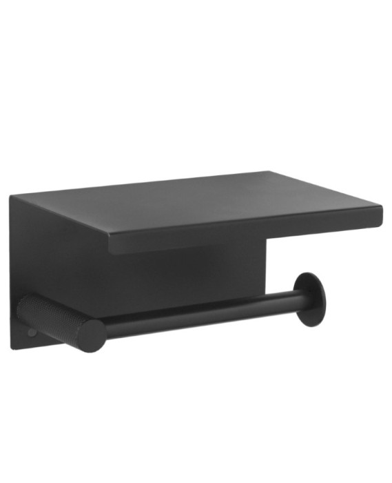 Держатель для туалетной бумаги с крышкой black, Boheme Uno - 10971-B