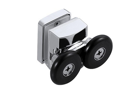 Душевая дверь двухэлементная стекло прозрачное, раздвижная1200x2000 профиль черный, Aquatek арт. AQ ARI RA 12020BL