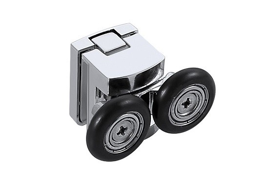 Душевая дверь двухэлементная стекло прозрачное, раздвижная1200x2000 профиль черный, Aquatek арт. AQ ARI RA 12020BL