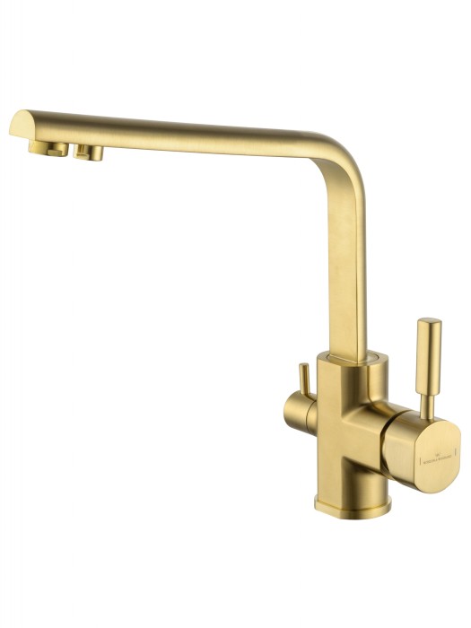 Смеситель для кухни c подключением фильтра, Wonzon &amp; Woghand, WW-88458003-BG цвет: золото